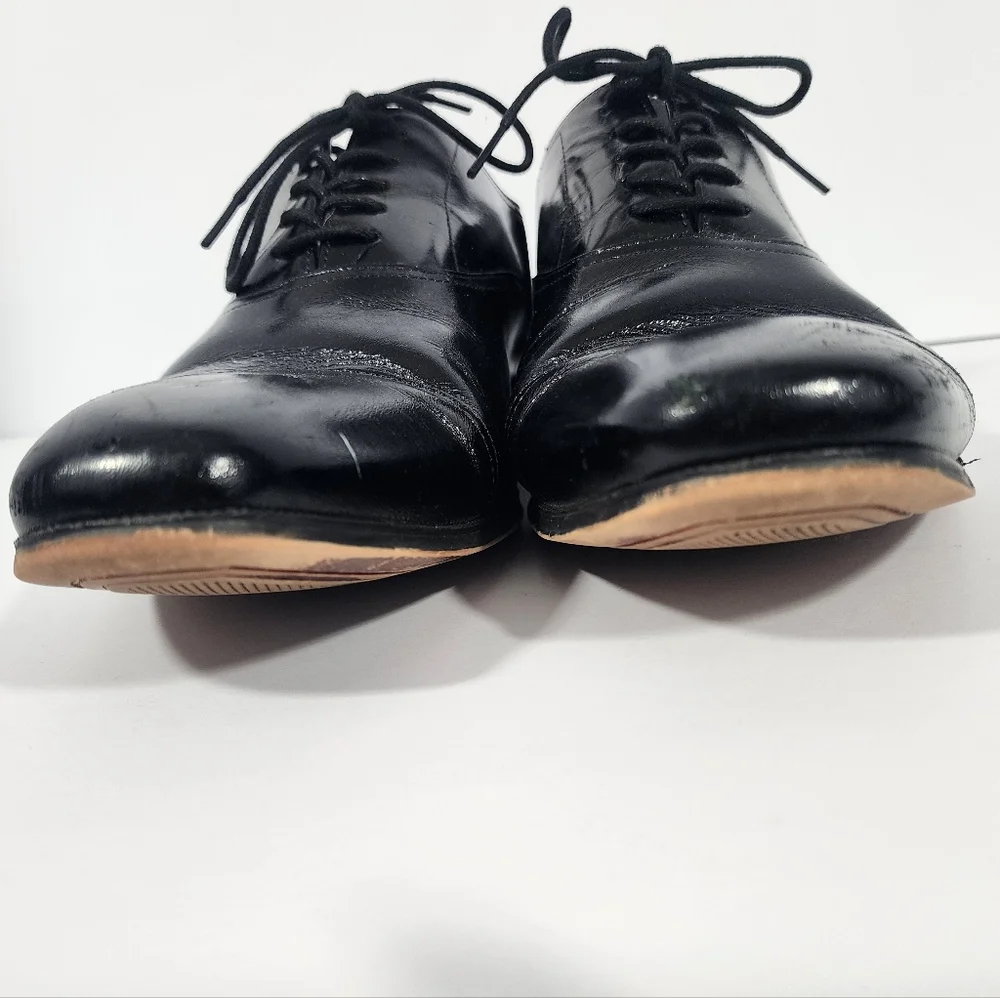 Florsheim Mens 11 Corbetta CapToe Oxford Black Leather classic formal work event - Picture 5 of 13